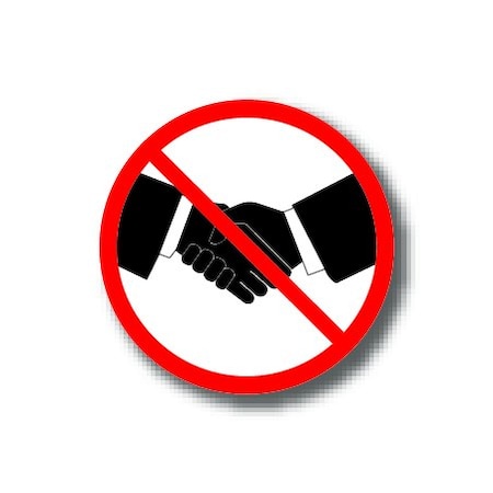 Ergomat 6in CIRCLE SIGNS - No Handshaking DSV-SIGN 36 #6238 -UEN